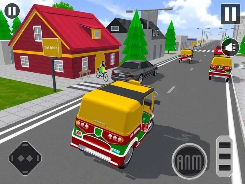 Auto Rickshaw Rush Game Screenshot